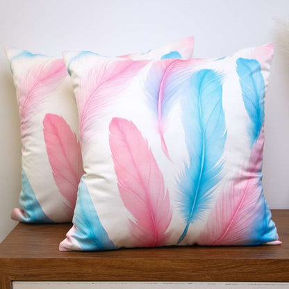 Pink and Blue Feathers(Set of 5)