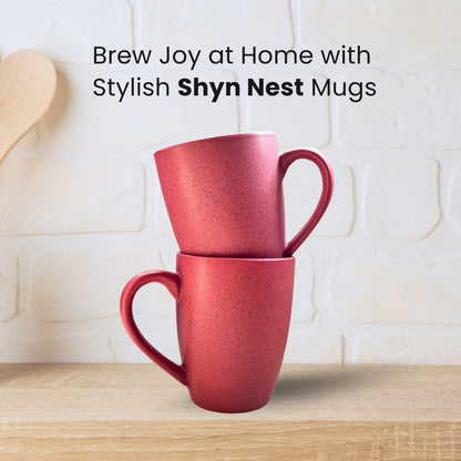 Shyn Nest Red Coffee/Tea Mugs | Set of 2