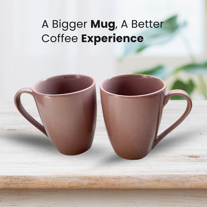 Shyn Nest Brown Porcelain Coffee/Tea Mugs | Set of 2