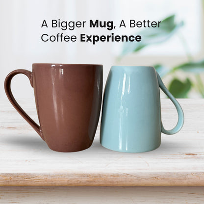Shyn Nest Blue & Brown Coffee/Tea Mugs | Combo of 2 Coffee Mugs | Ceramic