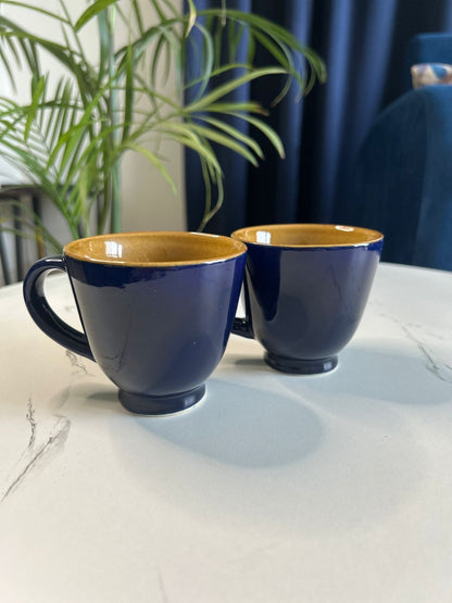 Midnight Blue Ceramic Teacup (Set of 6)