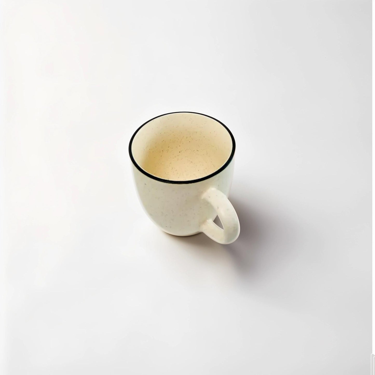 Minimalist Beige Ceramic Tea Cups (Set of 6)